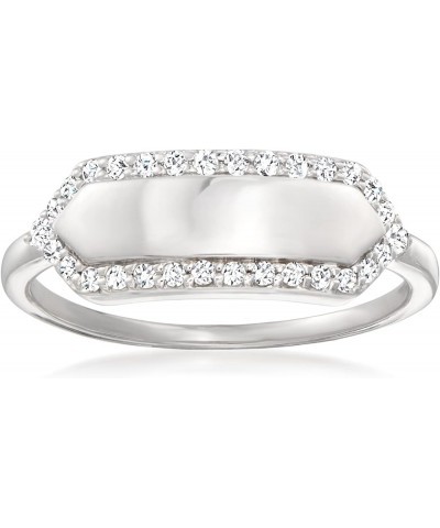 by Ross-Simons 0.20 ct. t.w. Diamond Personalized Ring in Sterling Silver Size 6 (Plain) $60.75 Rings