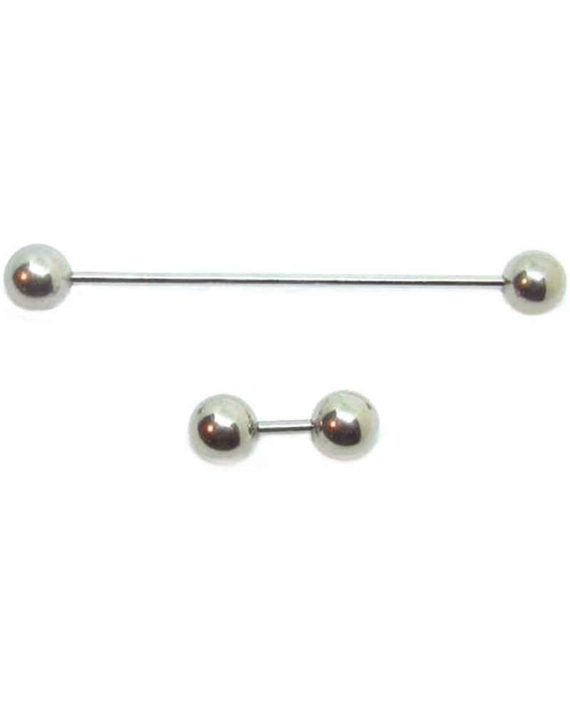 14g Straight Barbell Custom Length with 8mm Balls 44.0 Millimeters $9.99 Body Jewelry