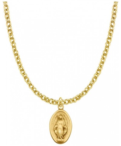 Petite Our Lady of Grace Miraculous Medal, 5/8 Inch 10K Gold $35.60 Necklaces