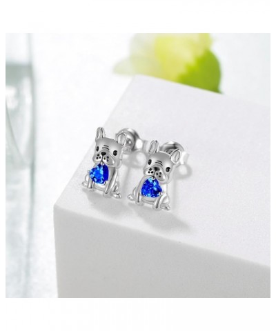 Dog Earrings for Women 925 Sterling Silver French Bulldog Earrings Animal Dog Jewelry Gifts for Daughter Granddaughter Girls ...