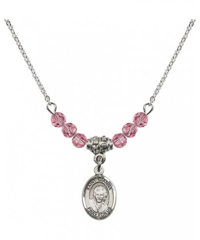 October Birth Month Bead Necklace with Catholic Patron Saint Petite Charm, 18 Inch Saint Gianna Beretta Molla $44.05 Necklaces