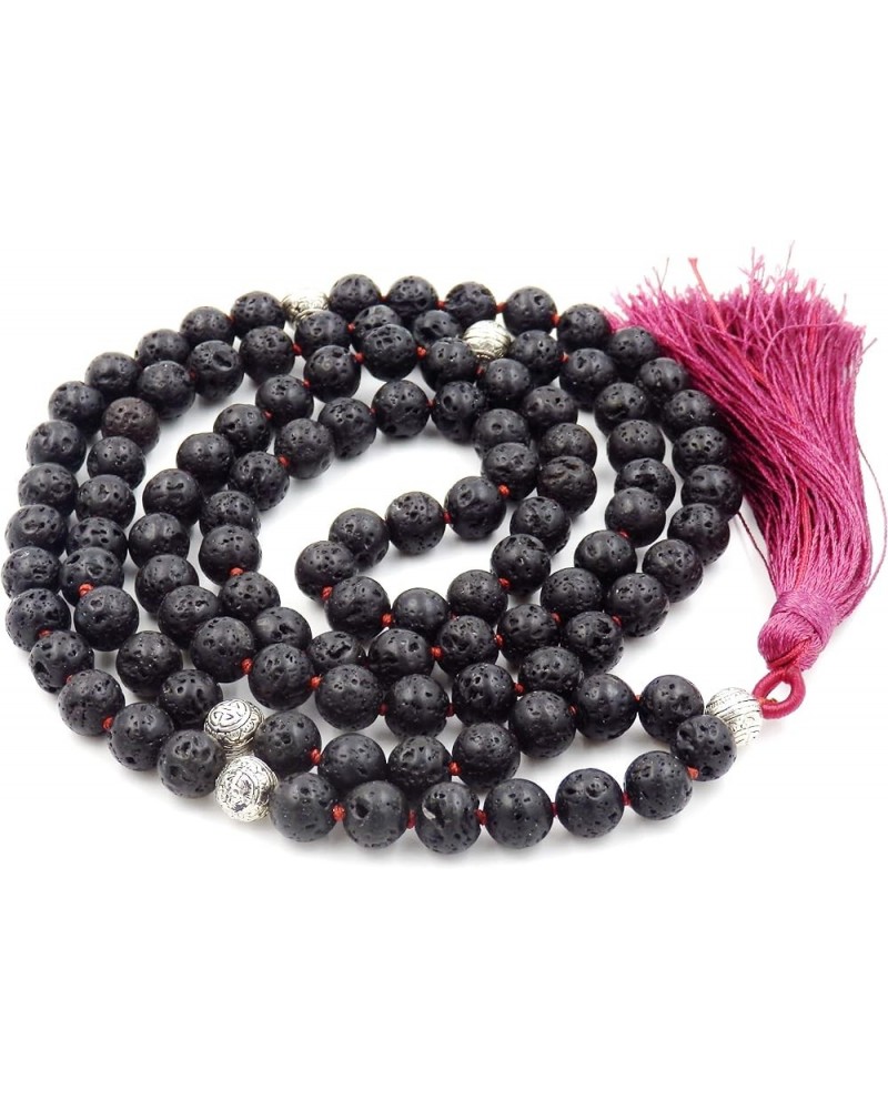 mala beads necklace for women man, mala bracelet, prayer beads necklace lava $16.80 Necklaces