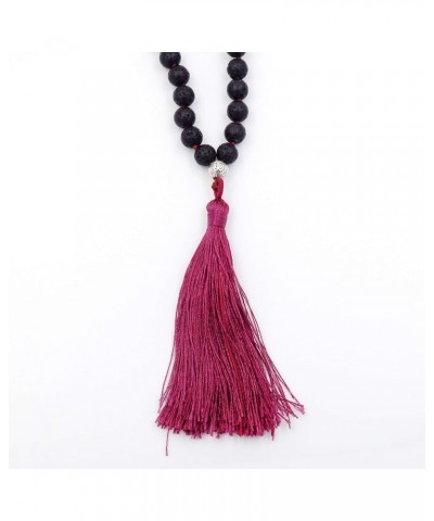 mala beads necklace for women man, mala bracelet, prayer beads necklace lava $16.80 Necklaces