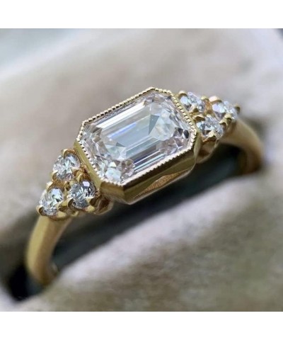 Geometric Crystal Cubic Zirconia Rings Style Women Accessories Gold Color 2022 Jewelry F1551 10 $10.08 Rings