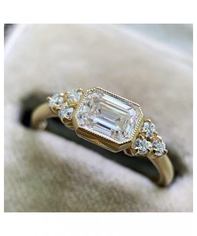 Geometric Crystal Cubic Zirconia Rings Style Women Accessories Gold Color 2022 Jewelry F1551 10 $10.08 Rings