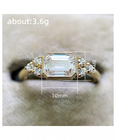 Geometric Crystal Cubic Zirconia Rings Style Women Accessories Gold Color 2022 Jewelry F1551 10 $10.08 Rings