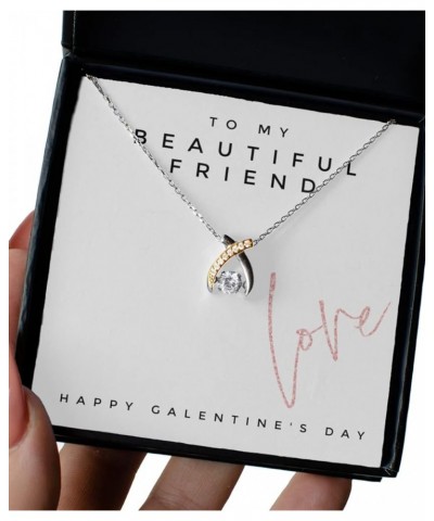 Beautiful Friend Message Card Jewelry for Her Women Bestie Best for Valentine's Day Galentine's Cross Wishbone Or Rising Phoe...