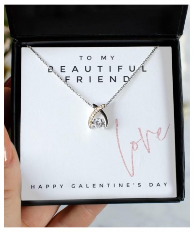 Beautiful Friend Message Card Jewelry for Her Women Bestie Best for Valentine's Day Galentine's Cross Wishbone Or Rising Phoe...