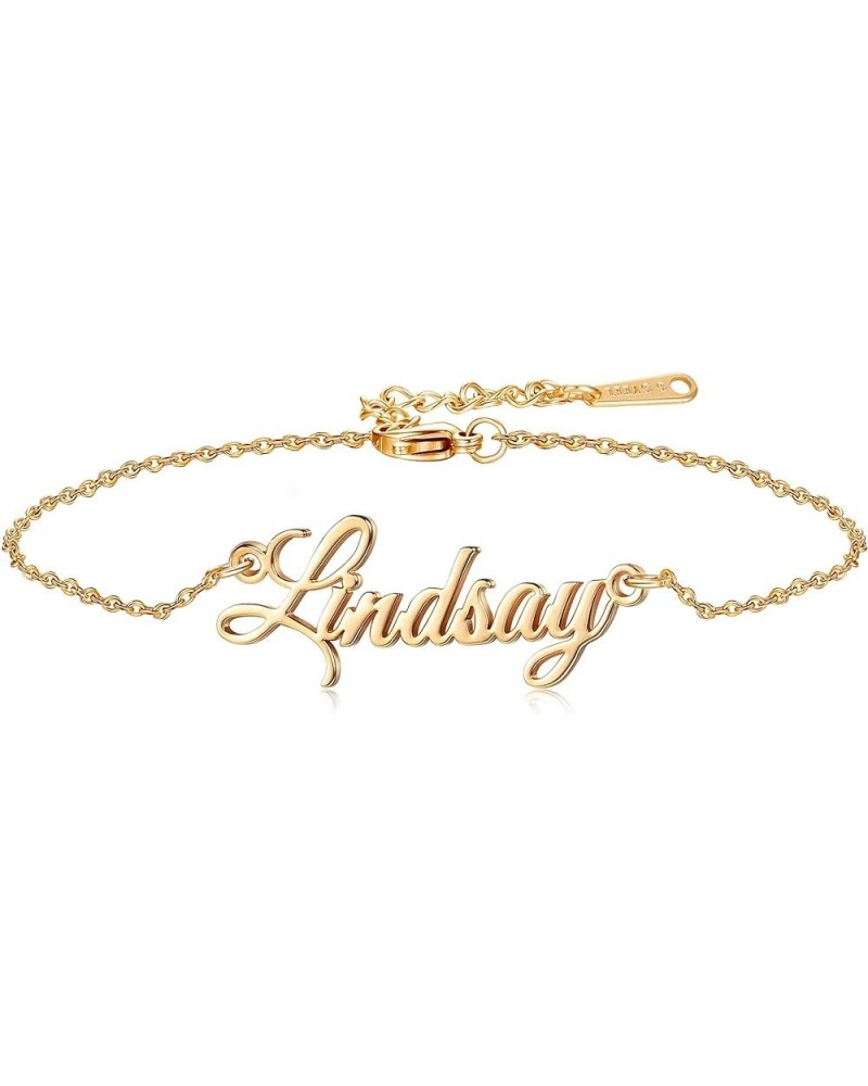 Name Anklet Personalized,Name Anklets for Women ,Custom Anklet,Ankle Bracelet with Name,Anklet Bracelets With Names ,18K Gold...