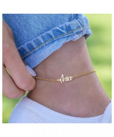 Name Anklet Personalized,Name Anklets for Women ,Custom Anklet,Ankle Bracelet with Name,Anklet Bracelets With Names ,18K Gold...