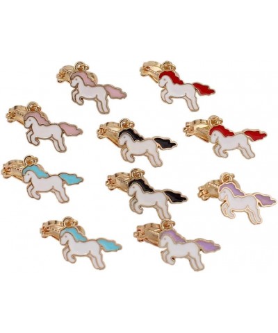 Fashion Cute Unicorn Shape Clip on Earrings Charm Jewelry Accessory 5 Pairs Mixed Unicorn $8.07 Earrings