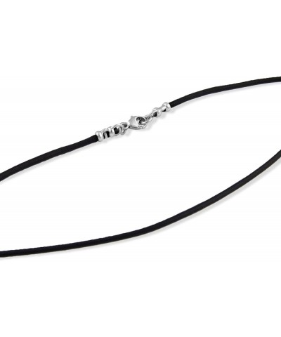 2mm Black Leather Cord Necklace with Sterling Silver Lobster Clasp | Available Lengths 12" - 30 28.0 Inches $16.53 Necklaces