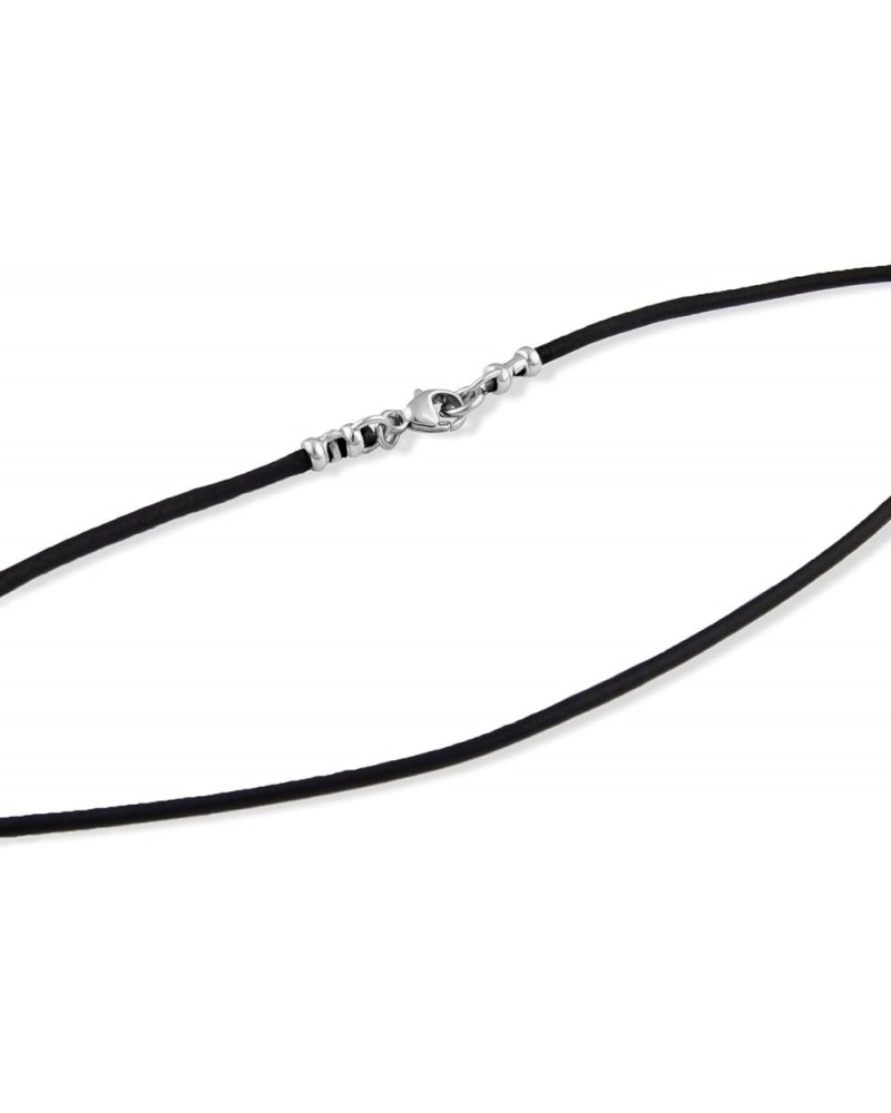 2mm Black Leather Cord Necklace with Sterling Silver Lobster Clasp | Available Lengths 12" - 30 28.0 Inches $16.53 Necklaces