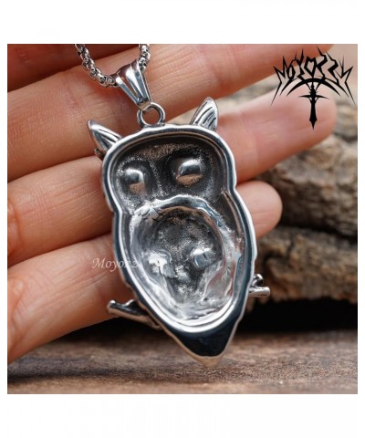 Mens Womens Viking Gothic Luck Bird Owl Skull Pendant - Gold Ghost Grim Reaper Hiphop Stainless Steel Necklace Gift Silver $1...