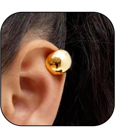 Ear Cuff for Women Chunky Gold Ear Cuff Earrings Clip On Cartilage Earrings Round Huggie Non Pierced Ear Cartilage Clip on Wr...