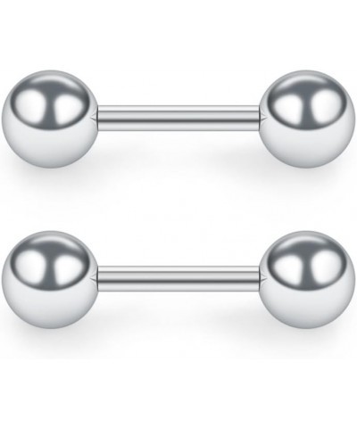 4 Pairs 20G Stainless Steel Ball Stud Earrings Set for Men Women Barbell Stud Earrings 3-6mm 3Pairs - Silver $7.14 Body Jewelry