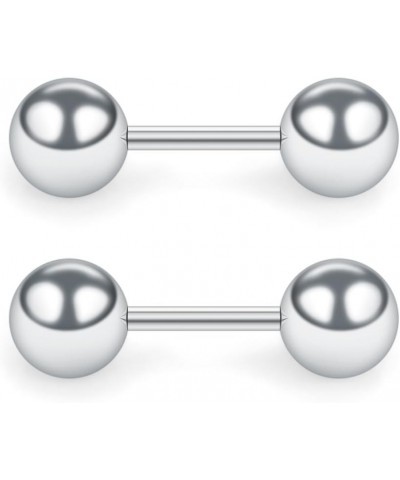 4 Pairs 20G Stainless Steel Ball Stud Earrings Set for Men Women Barbell Stud Earrings 3-6mm 3Pairs - Silver $7.14 Body Jewelry