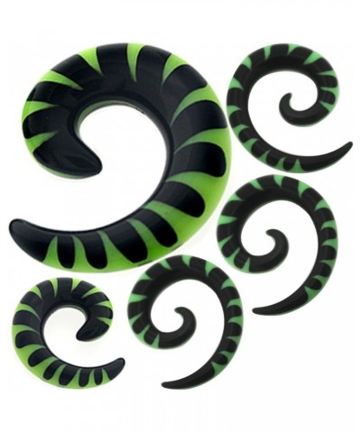 3mm to 12mm Ear Plugs Spiral Expander Stretcher fit MoDTanOiz 6mm , GREEN $8.83 Body Jewelry