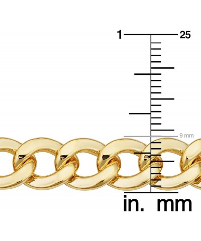 Solid 14k Yellow Gold Filled Miami Cuban Curb Chain Necklace for Men and Women (3.2 mm, 4 mm, 5 mm, 6 mm, 7.4 mm or 9 mm) 24 ...