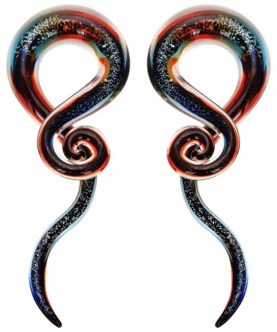 2pcs Glass Ear Tapers 4G-00G Teardrop Spiral Gauges Plugs Ear Piercing Jewelry Colorful, 10mm(00g) $7.64 Body Jewelry