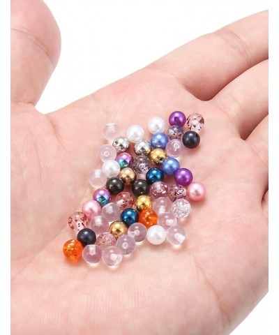 48PCS 14G/16G 5mm Stainless Steel & Glitter Acrylic & Clear Acrylic & Pearl Replacement Balls Body Jewelry Piercing Barbell P...