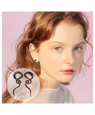 2pcs Glass Ear Tapers 4G-00G Teardrop Spiral Gauges Plugs Ear Piercing Jewelry Colorful, 10mm(00g) $7.64 Body Jewelry