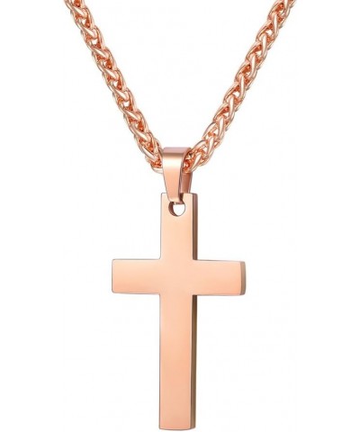 Cross Necklace for Men Women, 316L Stainless Steel，Gold/Silver/Black/Rose Gold/Blue Tone, Hypoallergenic, Two Sizes, Come Gif...