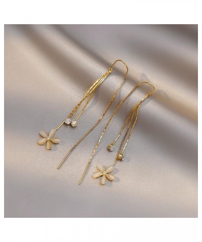 Flower Earrings for Women Hypoallergenic Earrings Flower Dangle Drop Earrings Jewelry Gift for Women Girls Flower Cubic Zirco...