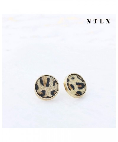 Animal Print Stud Earrings for Women – Leopard, Jaguar, Zebra, Snakeskin – Genuine Leather – Round, Oval, Teardrop - Fashion ...