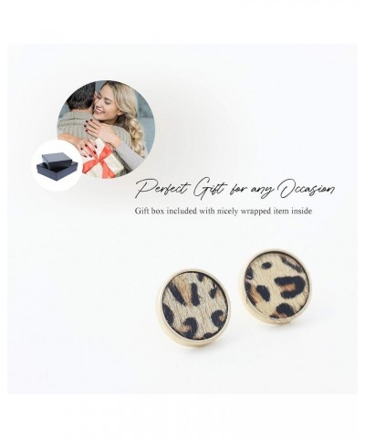 Animal Print Stud Earrings for Women – Leopard, Jaguar, Zebra, Snakeskin – Genuine Leather – Round, Oval, Teardrop - Fashion ...