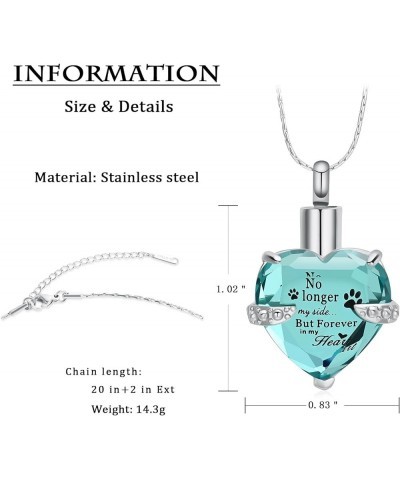 Cremation Jewelry for Ashes, My Best Friend Heart Shape Memorial Urn Necklace Stainless Steel Crystal Pendant Ashes Holder Ke...