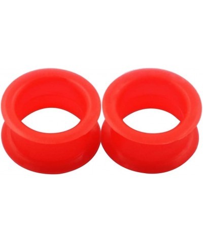 5 Pairs Mixed Colors Flexible Silicone Flesh Tunnels 8g-1" Hollow Ear Expander StyleD, Gauge: 3/4"(20mm) $6.85 Body Jewelry