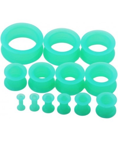 5 Pairs Mixed Colors Flexible Silicone Flesh Tunnels 8g-1" Hollow Ear Expander StyleD, Gauge: 3/4"(20mm) $6.85 Body Jewelry