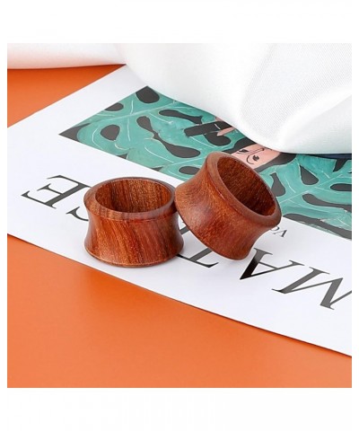 1Pairs Wood Hollow Ear Gauge Plugs Tunnels Saddle Expander Piercing Jewelry Hollow, style2 $7.07 Body Jewelry