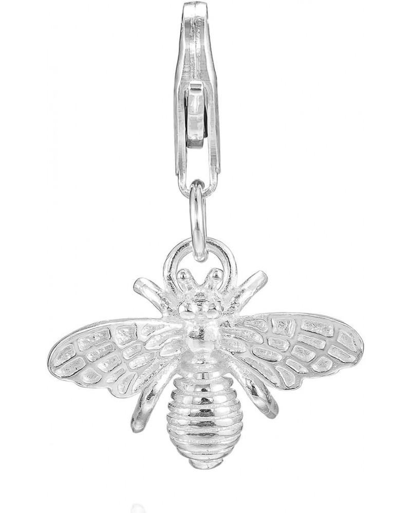 925 Sterling Silver 3D Honey Bee Clip On Charm Lobster Clasp for Bracelet Necklace Jewelry $11.87 Bracelets