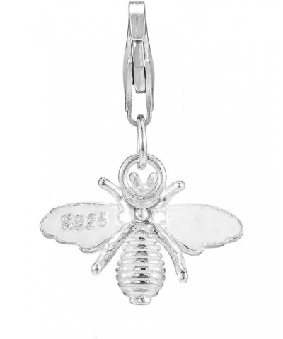 925 Sterling Silver 3D Honey Bee Clip On Charm Lobster Clasp for Bracelet Necklace Jewelry $11.87 Bracelets