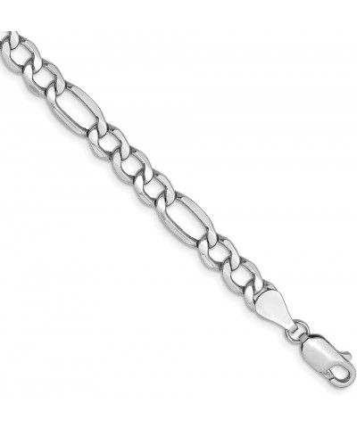 14k White Gold 5.35mm Figaro Chain Necklace - with Secure Lobster Lock Clasp 8.0 Inches $178.00 Bracelets