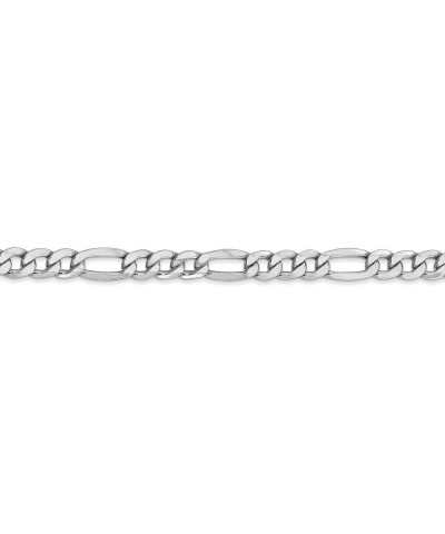 14k White Gold 5.35mm Figaro Chain Necklace - with Secure Lobster Lock Clasp 8.0 Inches $178.00 Bracelets