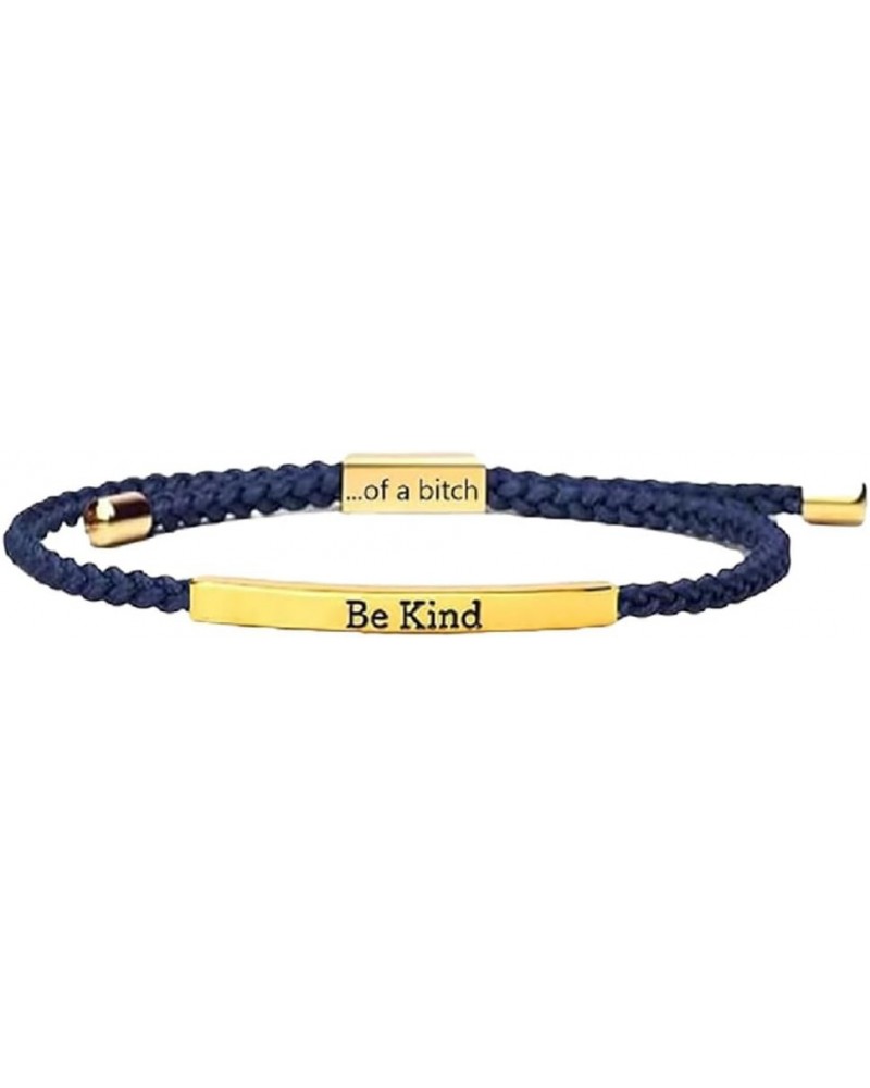 Be Kind Of A Bitch Tube Bracelet,Be Kind...Of A Bitch Mantra Bracelet,Adjustable Hand Braided Inspirational Bracelets,Friends...