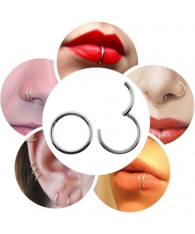 Formissky 16G 18G Segment Septum Hoop Nose Lip Ring Surgical Steel Tragus Cartilage Daith Earrings Piercing Jewelry 18G(1.0mm...