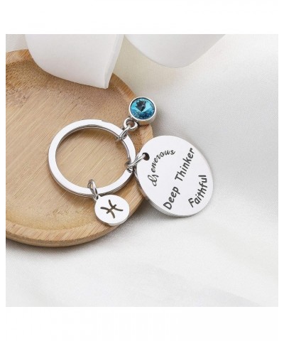 12 Zodiac Constellation Keychain Birthstone Astrology Horoscope JewelryBirthday Gift Gift For Family Friend Deep Thinker Fait...