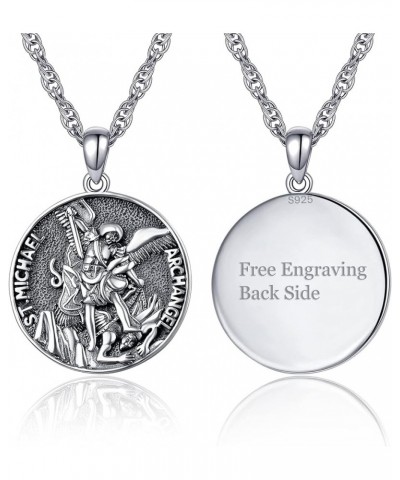 925 Sterling Silver Necklace for Men Women Jewelry Gift with Gift Box St Micheal-Personized $20.90 Necklaces