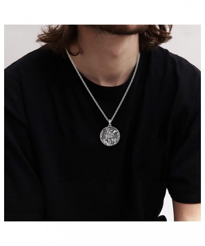 925 Sterling Silver Necklace for Men Women Jewelry Gift with Gift Box St Micheal-Personized $20.90 Necklaces