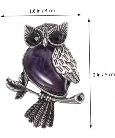 1PC owl brooch scarf pin animal brooch clothes brooch Animal Breast Pin Rhinestone Brooch Pin Gemstone 5*4*1.5cm Purple $6.25...