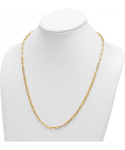 14K Gold Polished 4 mm Flat Paperclip Link Chain Necklace for Women 18" to 34 24.0 Inches Yellow Gold $295.49 Necklaces