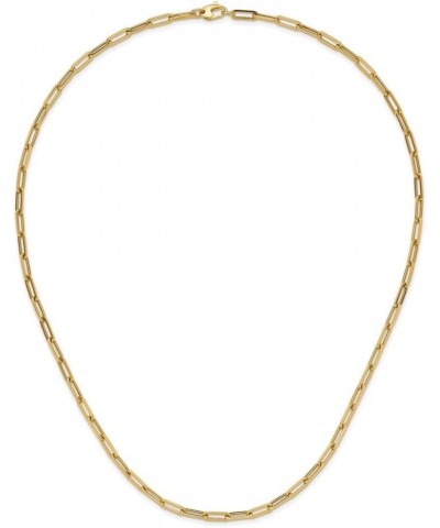 14K Gold Polished 4 mm Flat Paperclip Link Chain Necklace for Women 18" to 34 24.0 Inches Yellow Gold $295.49 Necklaces