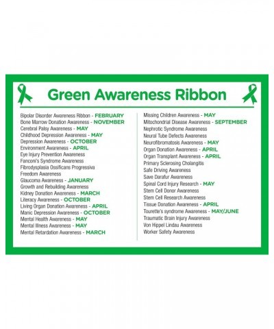 Green Ribbon Awareness "Together We Can Make A Difference" Charm Bracelet - Rope-Style Charm Bracelet for Organ Donation, Cer...