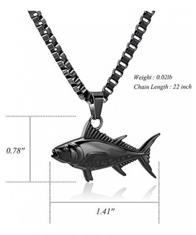 Fish Stainless Steel Cremation Jewelry for Ashes Urn Necklaces Keepsake Memorial Lockets Pendants for Human Ashes Black1 $11....