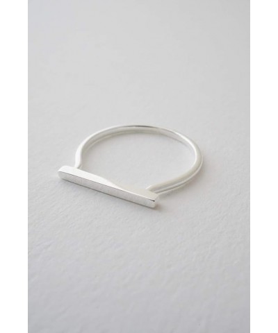 Long Bar Ring in Gold, Rose Gold, or Silver | Minimalist, Delicate Jewelry Silver $10.20 Rings