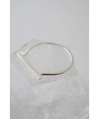 Long Bar Ring in Gold, Rose Gold, or Silver | Minimalist, Delicate Jewelry Silver $10.20 Rings